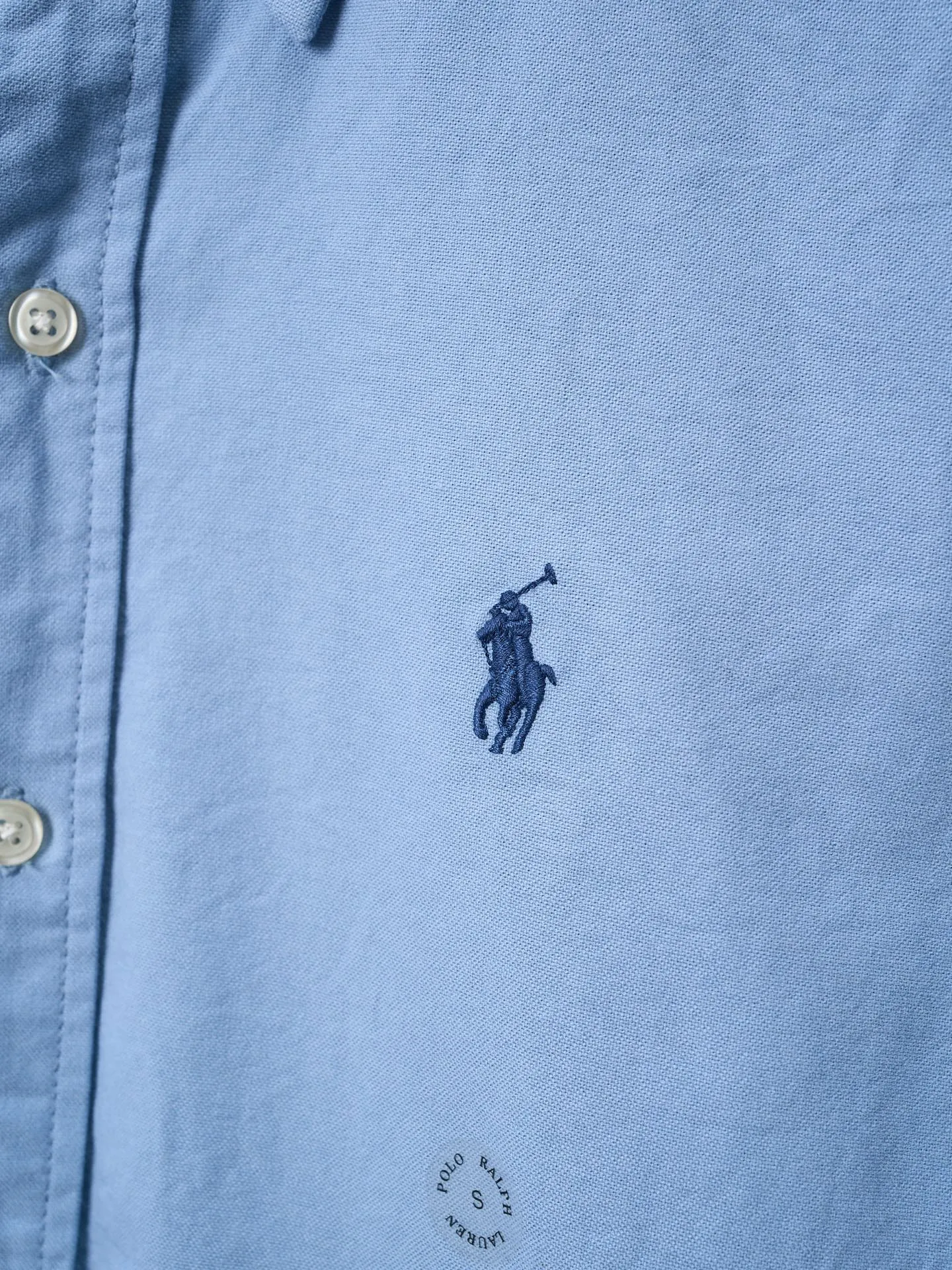 P340 Actual hanging auction】Ralph Lauren/Ralph Lauren couples must-have solid color pony embroidered cotton long-sleeved shirt [Ready stock] XS S M L XL